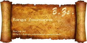Banga Zsuzsanna névjegykártya