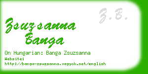 zsuzsanna banga business card